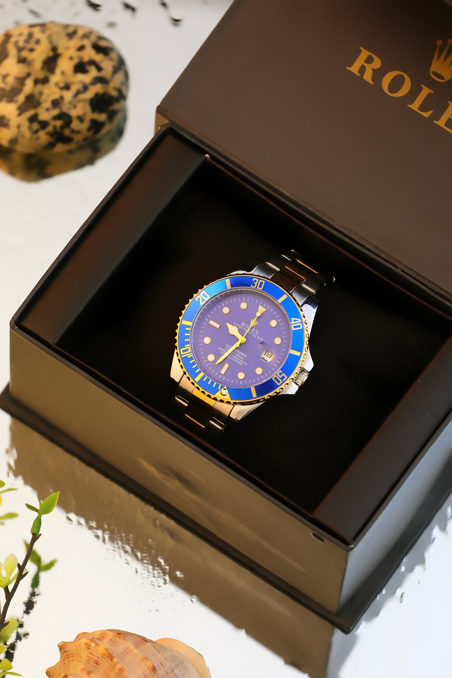 Two-Tone Premium Blue Dial Watch