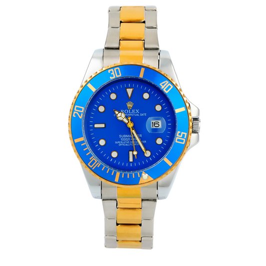 Two-Tone Premium Blue Dial Watch